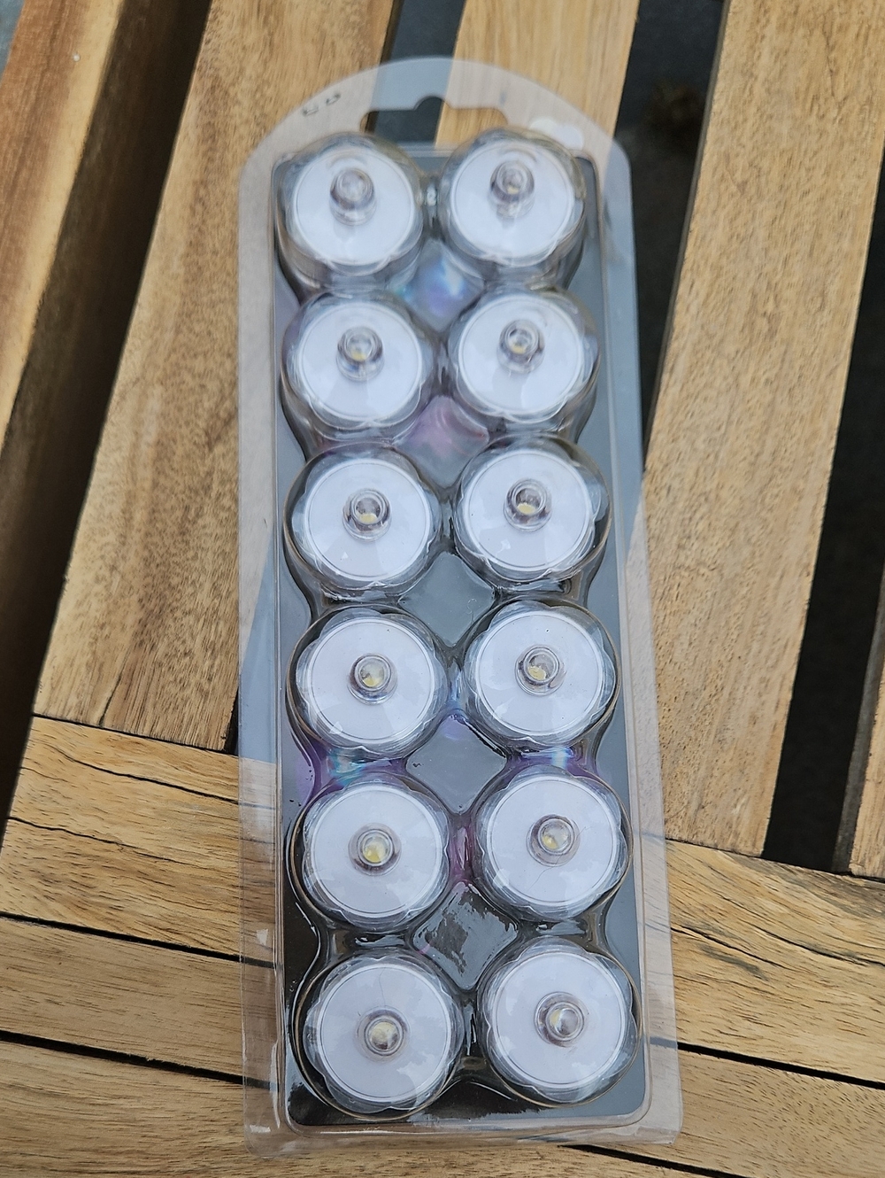 White LED Tea Light Submersible Waterproof Battery Candle Pack - Multipack of 12